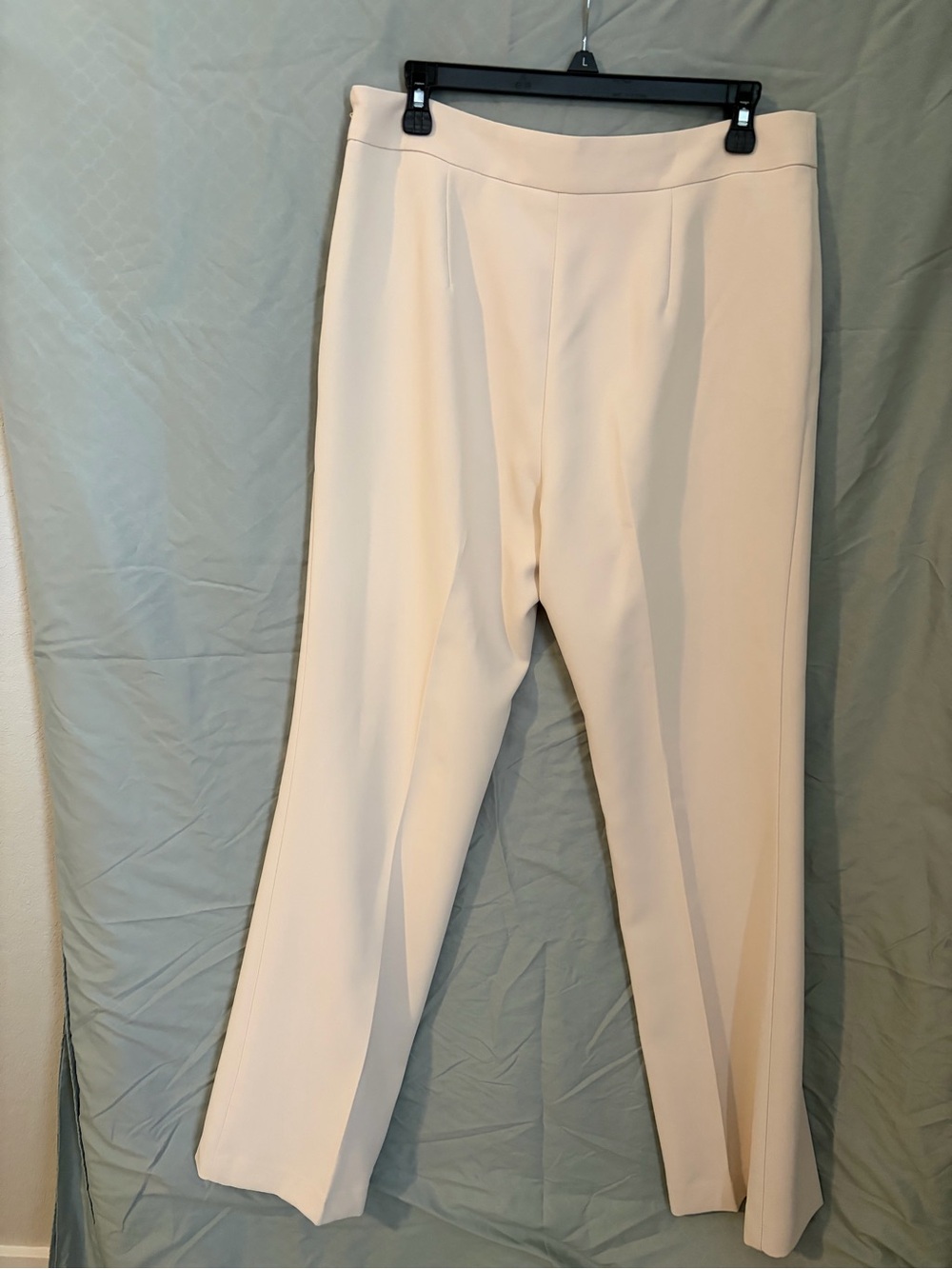 Ann Taylor Cream side zip Trouser - Picture 2 of 5